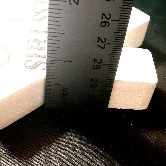 House Shaped Wood Block: May God Bless This Home and All Who Enter - Lot of 2 - Picture 8 of 8